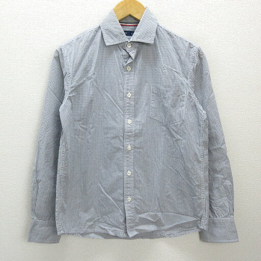 a■シップス/SHIPS チェック柄 ポケット付き 長袖シャツ【M】白黒/MENS/90【中古】 a■シップス/SHIPS チェック柄 ポケット付き 長袖シャツ【M】白黒/MENS/90【中古】