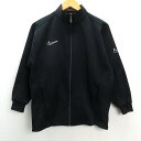 k■90年代■ナイキ/NIKE ジュニア トラックジャケット/ヴィンテージジャージ【L(14-16)】黒/大人女性可■19 【中古】