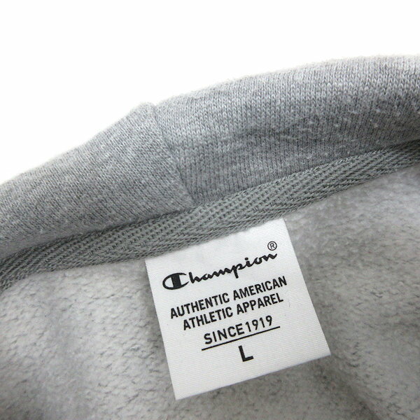 y■チャンピオン/CHAMPION スウェットパーカー■灰【メンズL】MENS/89【中古】