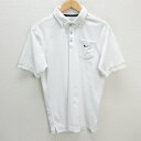 z■ナイキ/NIKE GOLF ドライフィット半袖ポロシャツ 599136【L】白/men's/56【中古】■