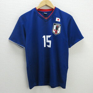 z■サッカー日本代表 JFA レプリカユニフォーム/応援グッズ■青【メンズM】大迫勇也/15番/MENS/89【中古】■