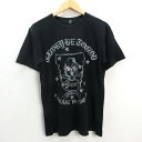 z■日本製■ズッカ/CABANE de zucca ドクロプリントTシャツ【M程度】黒/men 039 s/134【中古】