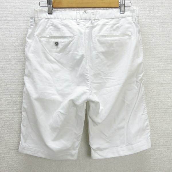 G■ビームス/BEAMS ハーフパンツ/コットン【M】白/men's/74【中古】■