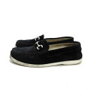 k■【41】ビームス/BEMAS ビットローファーシューズ/スエード/黒/MENS■21【中古】