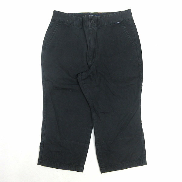 G■トミー/TOMMY コットンカラークロップドパンツ【M】黒/men's/174【中古】■