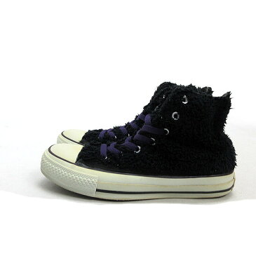 y■【23.5cm】コンバース/CONVERSE ALLSTAR HIモコモコ パイルスニーカー■黒LADIES/89【中古】