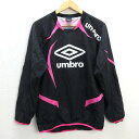 s■アンブロ/UMBRO プルオーバートレーニングウェア JKT【L】黒紺/MENS/8【中古】(4)