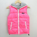 z■エックスガール/x‐girl リバーシブルベスト【2】ピンク灰/LADIES/90【中古】■(4)