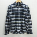 z■アバハウス/ABAHOUSE 長袖チェックシャツ ボタンダウン【3】紺/men's/28【中古】(4)