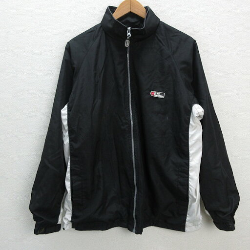 k■90s■エコー/Ecko FUNCTION バックプリント ナイロンジャケットJKT【L】黒/MENS■71【中古】