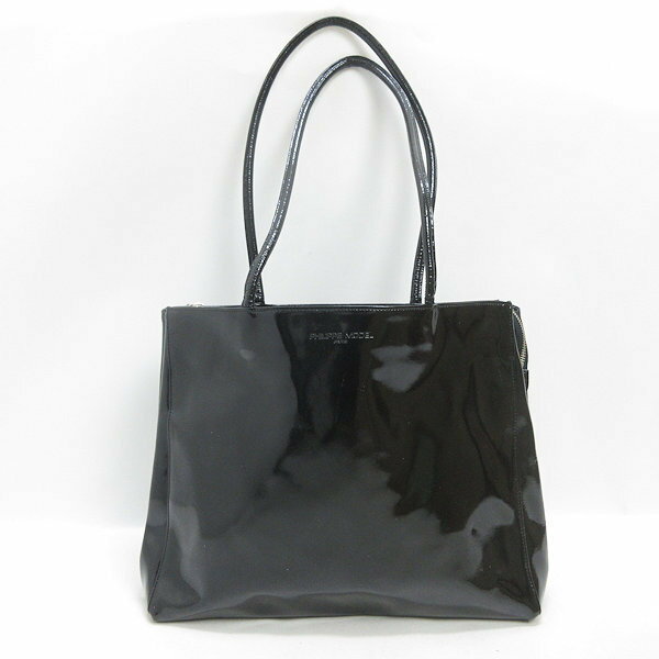 Q■フィリップモデル/FHILIPPE MODEL エナメルトートバッグ/BAG■黒/LADIES/63