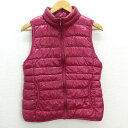 U■ユニクロ/UNIQLO フルジップ ウルトラライトダウンベスト【M】ピンク/LADIES/52【中古】(4)
