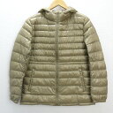 U■ユニクロ/UNIQLO フーディ JKT/ウルトラライトダウンジャケット【L】茶/LADIES/33【中古】