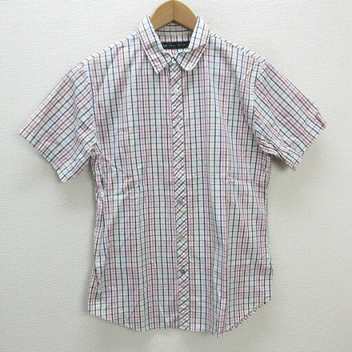 z■日本製■シップス/SHIPS JET BLUE チェック柄/半袖コットンシャツ■ピンク/白/茶【S】MENS/123【中古】■ z■日本製■シップス/SHIPS JET BLUE チェック柄/半袖コットンシャツ■ピンク/白/茶【S】MENS/123【中古】■