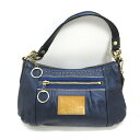 s■コーチ/COACH D1026-15335 レザー ハンドバッグ BAG■紺/LADIES/88【中古】