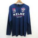 【 ブランド 】 ケルメ/KELME 【 カラー 】 ネイビー 【 サイズ 】 表記 [ XL ]（メンズ） 実寸 [ 着丈72 肩幅48cm 身幅57cm 袖丈61 ] 【 素材 】 ポリエステル　100% 【 商品詳細 】 USD商品になります。 多少の毛羽立・シワ・薄汚れ・ロゴ割れなどございます。 その他、大きなダメージはございません。 ケルメの長袖シャツです。 伸長性・速乾性 生地が柔らかく動きやすい一着です。 【 Bランクのお品になります 】 S:新品、未使用品 A:多少の使用感はあるが汚れやダメージは気にならない程度 B:多少の汚れやシミ、毛羽立ちはあるがダメージは気にならない程度 C:使用感があり、多少の汚れやダメージがある D:使用感があり、汚れやダメージが目立つ E:汚れやダメージが目立つジャンク品