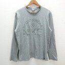 a■ナイキ/NIKE 風車ロゴ ビッグロゴプリント 長袖Tシャツ【XXL】灰/MENS/48【中古】