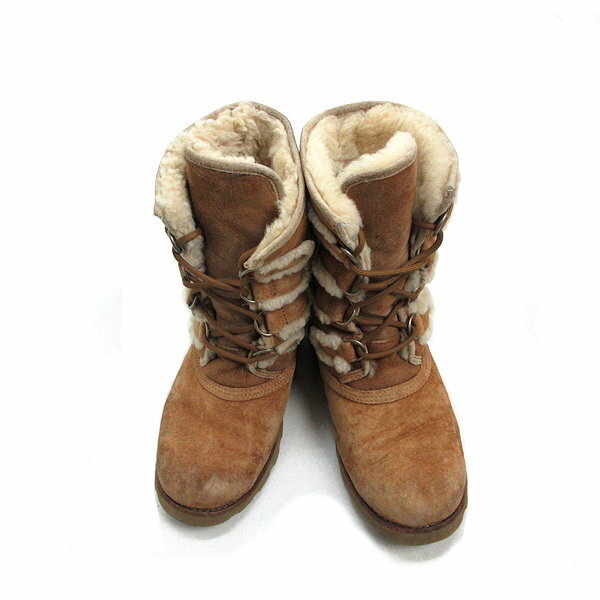 k■【23cm】アグ/UGG 3219 3219 ROMMY ロミー ムートンブーツ/ベージュ/LADIES■17【中古】 2