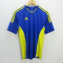 G■アディダス/adidas スリーストライプTシャツ/スポーツウェア F86462【L】青/men's/41【中古】■