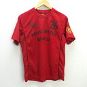 G■マンチェスター/MANCHESTER UNITED サッカーTシャツ/C5330SR【L】赤/men's/42【中古】■