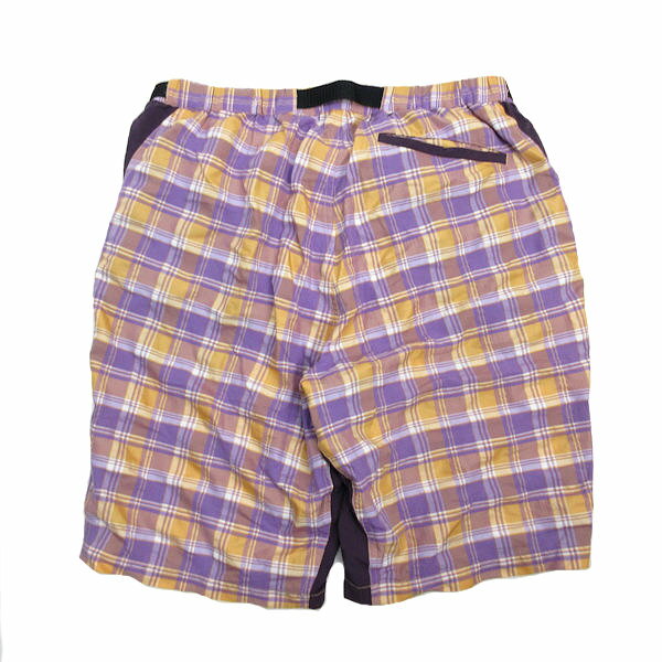 k■フォックスファイアー/FOXFIRE チェック柄 アウトドアショーツ/シアサッカー地【L】紫/MENS■101【中古】