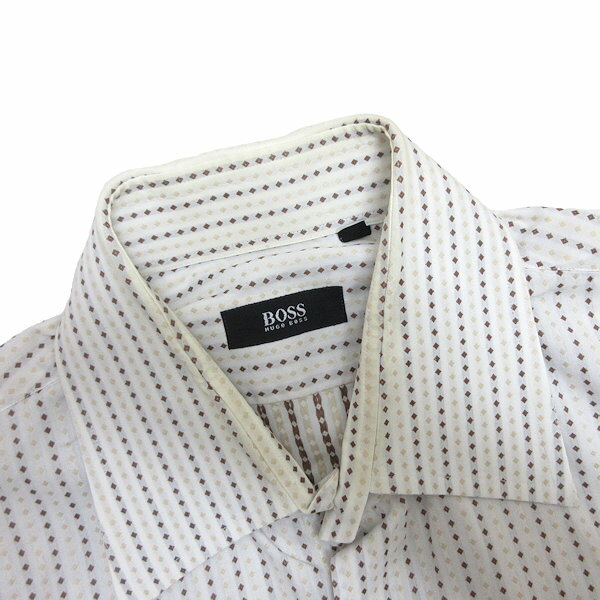k■ヒューゴボス/HUGO BOSS ステッチストライプ 長袖シャツ/ワイシャツ【42 16 1/2】MENS■57【中古】
