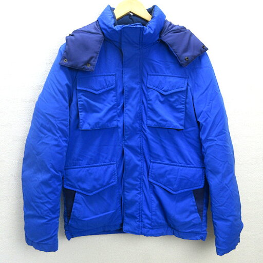 H■ダファー/The DUFFER of St.GEORGE フーディダウンジャケット【L】青/MENS■54【中古】 H■ダファー/The DUFFER of St.GEORGE フーディダウンジャケット【L】青/MENS■54【中古】