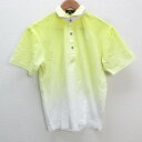 k■23区 SPORT グラデーションカラー 半袖ポロシャツ/ゴルフウェア【2】黄白/MENS■141【中古】(4)