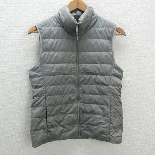 U■ユニクロ/UNIQLO ウルトラライトダウンベスト【レディースM】灰/LADIES/28■【中古】 U■ユニクロ/UNIQLO ウルトラライトダウンベスト【レディースM】灰/LADIES/28■【中古】