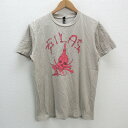 y■サイラス/SILAS ベーシックTシャツ/スカルプリントTee【メンズS】MENS/81【中古】