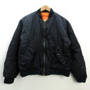 k■ファントムミリタリー/PHANTOM MILITARY フライトジャケット/MA-1【M】黒/MENS■14【中古】