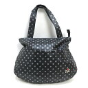 k■アニエスベー/agnes b. VOYAGE ドット柄 トートバッグ ハンドバッグ/黒/BAG/LADIES■88【中古】
