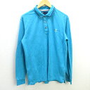 G■エピキュール/epicure GOLF 長袖ポロシャツ/鹿の子地 ゴルフウエア【O】青/men's/30【中古】■