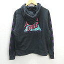 H■サンタクルーズ/SANTA CRUZ 502211321 ムラスポ別注 バックプリントロゴパーカー【M】濃灰色/LADIES■9【中古】
