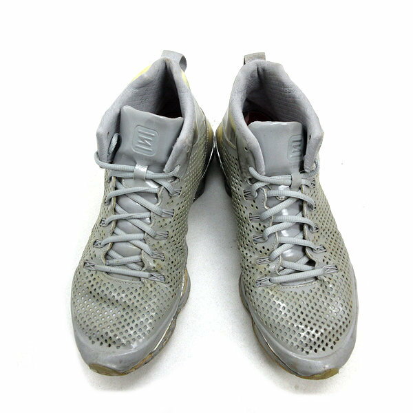 y■2014年製【27.5cm】ナイキ/NIKE SHOX TLX MIDショックス TLX バスケットシューズ■銀MENS/96【中古】