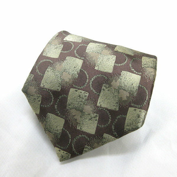 G■日本製■イヴ・サンローラン/Yves Saint Laurent シルクネクタイ■茶系/men's/16【中古】■
