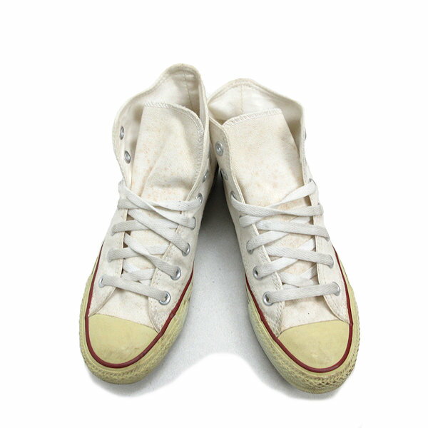 a■【23.5cm】コンバース/converse M7650 オールスター ハイカット/キャンバススニーカー 白/LADIES/313【中古】