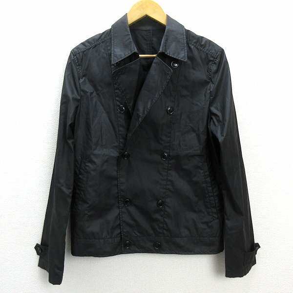 y■シップス/SHIPS JET BLUE ショートトレンチジャケットJKT■黒【メンズM】MENS/77【中古】