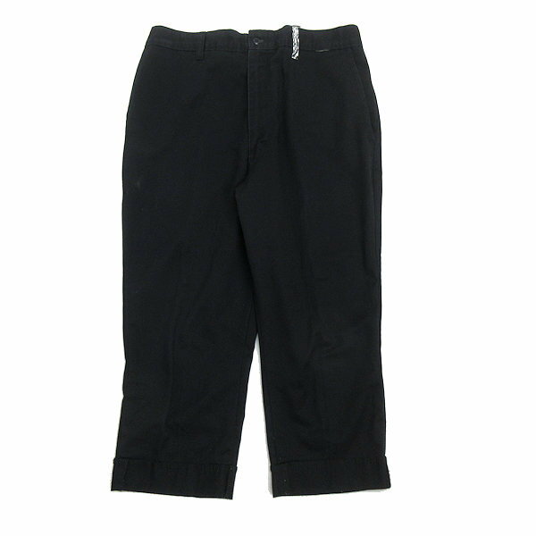 k■ディッキーズ/Dickies×FAKER コラボ クロップドパンツ/ワークパンツ【32】黒/MENS■62【中古】