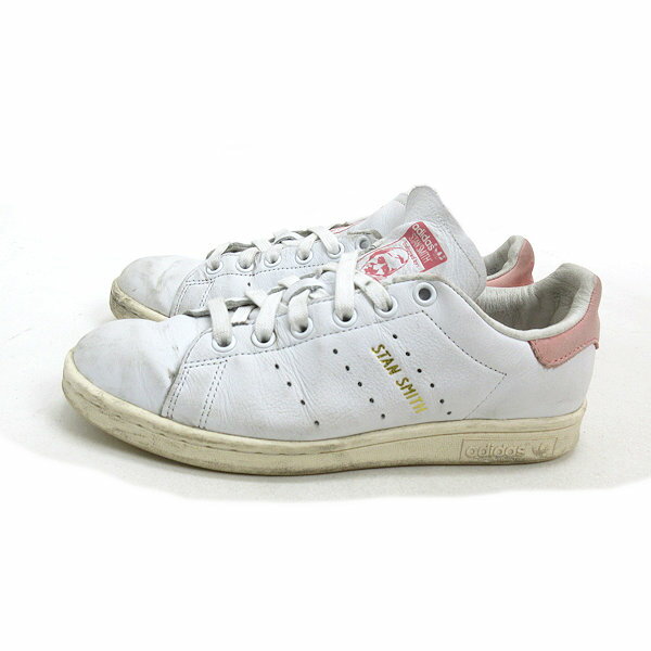 k■【23cm】アディダス/adidas S80024 スタンスミス Stan Smith レザースニーカー/白ピンク/LADIES■131 【中古】