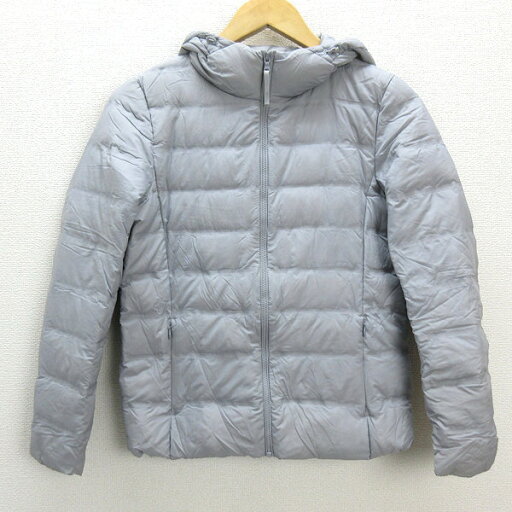 U■ユニクロ/UNIQLOフーディー シームレスダウンジャケット■薄灰【レディースS】LADIES/1【中古】 U■ユニクロ/UNIQLOフーディー シームレスダウンジャケット■薄灰【レディースS】LADIES/1【中古】