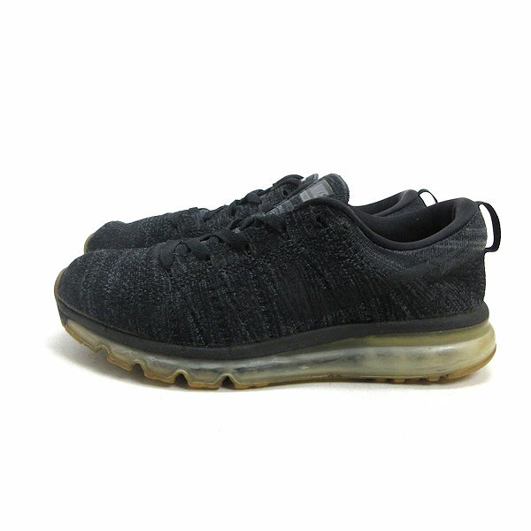 y■【27cm】ナイキ/NIKEフライニット マックスFLY KNIT MAXランニングシューズ■黒MENS/20【中古】