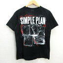 s■シンプルプラン/SIMPLE PLAN ライブTシャツ/SHOOT【M】黒/MENS/6【中古】