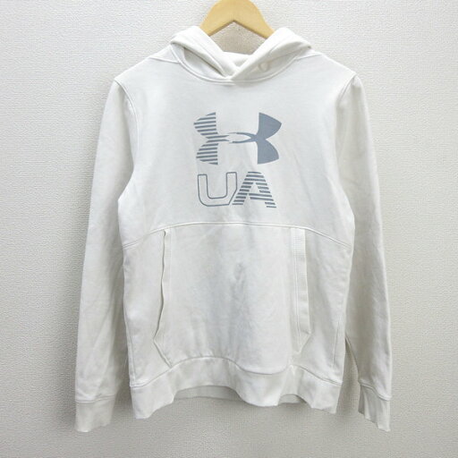 G■アンダーアーマー/UNDER ARMOUR ビッグロゴプルオーバーパーカー/1299143【MD】白/men's/67【中古】■ G■アンダーアーマー/UNDER ARMOUR ビッグロゴプルオーバーパーカー/1299143【MD】白/men's/67【中古】■