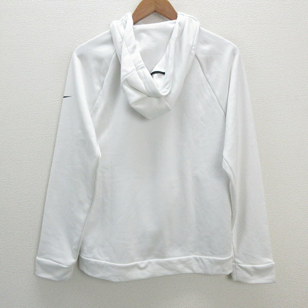 k■ナイキ/NIKE 931813 DRI-FIT ハイパーフリース GFX フーディ パーカ【M】白/MENS■40【中古】