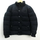 s■ユニクロ/UNIQLO 134874 ウールブレンド ダウンジャケットJKT【S】紺/MENS/235【中古】