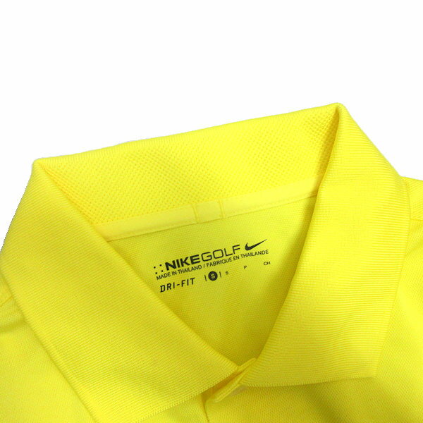 s■ナイキ/NIKE GOLF DRI-FIT 半袖ポロシャツ/ゴルフウェア【S】黄/MENS/54【中古】