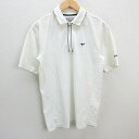 z■ツアーステージ/TOURSTAGE 半袖 ハーフジップシャツ ゴルフウエア 【M】白/men's/30【中古】■
