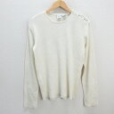 z■アルマーニ エクスチェンジ/ARMANI EXCHANGE リブ編みニット【XL】白/LADIES/92【中古】■