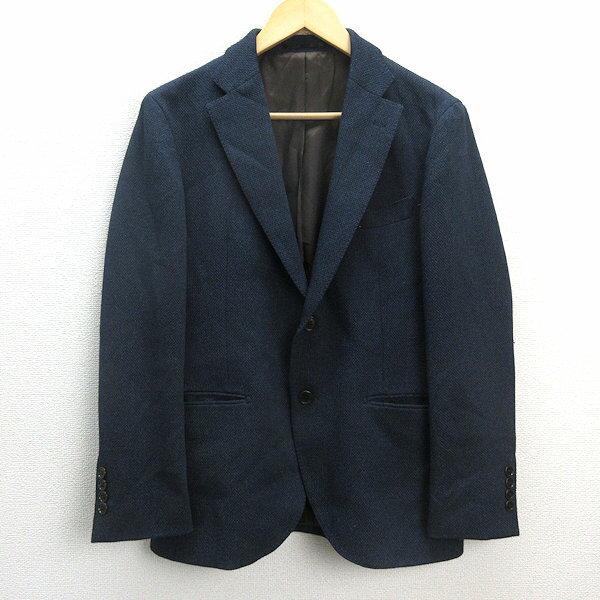 H■ビームス/BEAMS HEART 2BテーラードジャケットJKT【44】紺/MENS■12【中古】